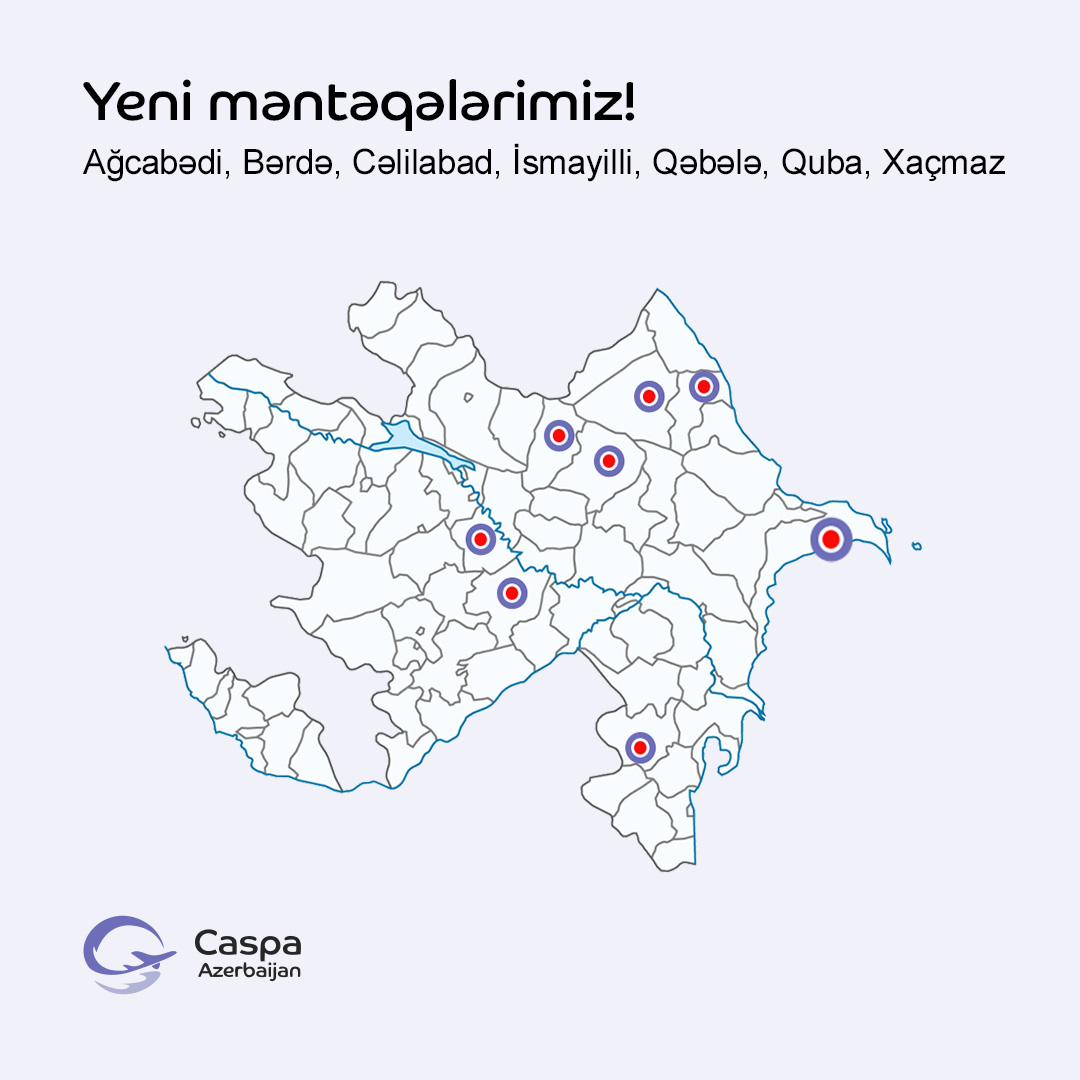 Yeni məntəqələrimiz🥳