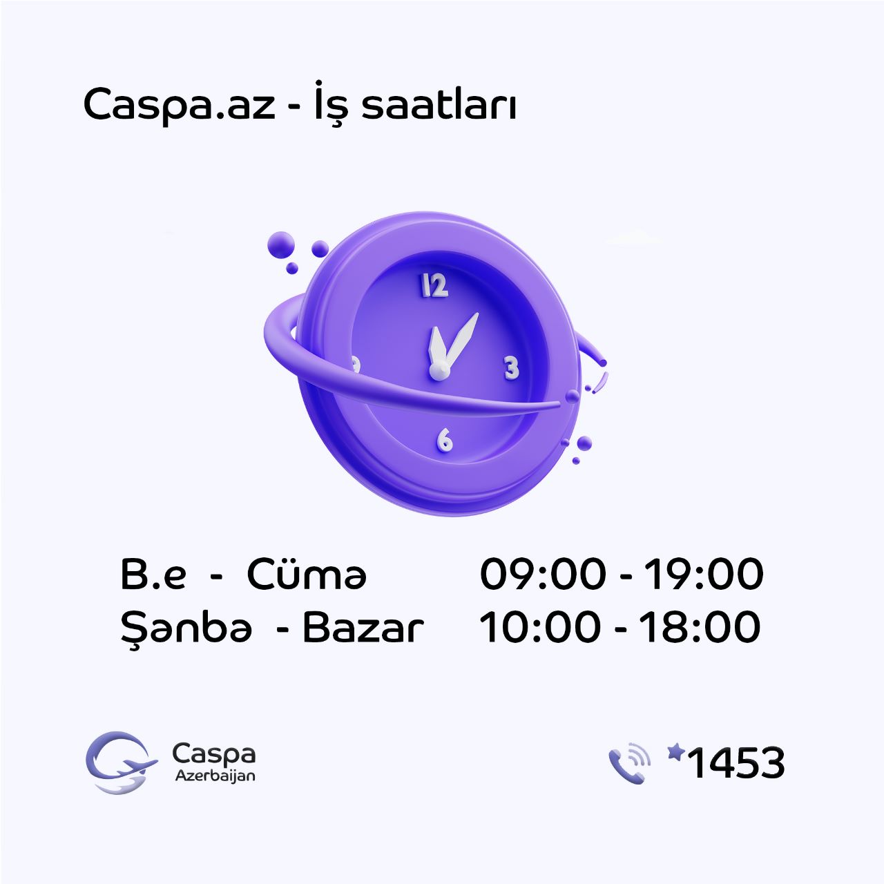 ⏰ Həftənin hər günü xidmətinizdəyik